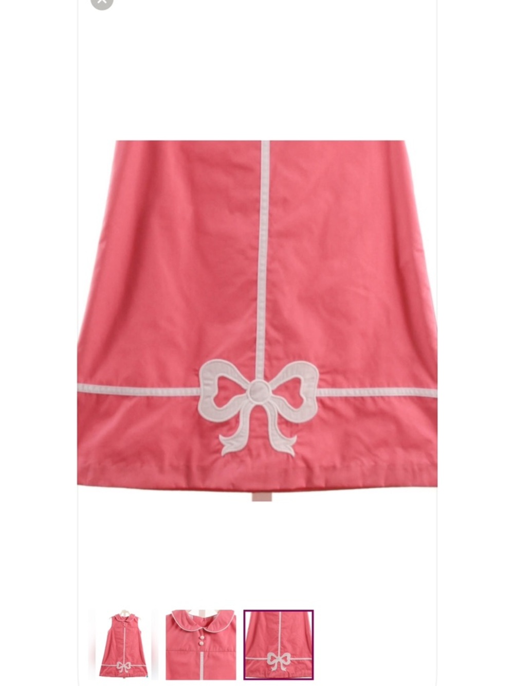 The Beaufort Bonnet Company Pink Bow Trim A-line Dress SZ 5 - Picture 2 of 3